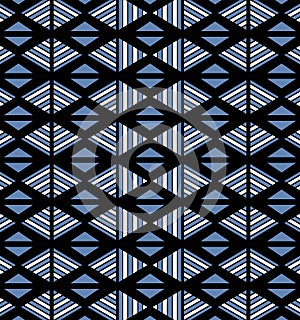 gray triangular ethnic pattern and black baseline
