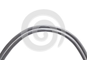 Gray USB cable isolated on white background
