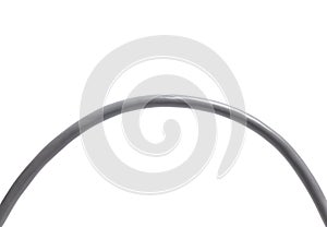 Gray USB cable isolated on white background