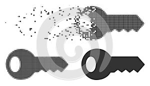 Dust Pixel Halftone Key Icon photo