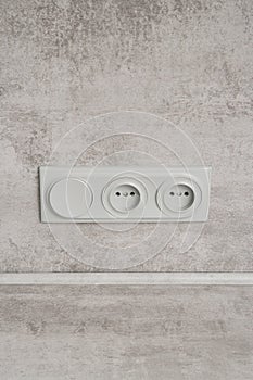 European electrical socket with light switch