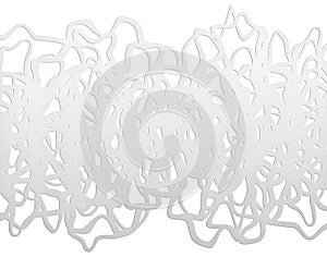 gray wavy curved tangled lines on white background