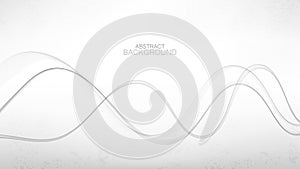 Gray wavy lines on white background with texture.Elegant business background vector wave lines wavy