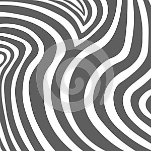 Gray wavy lines on white background - Vector