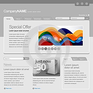 Gray Website Template