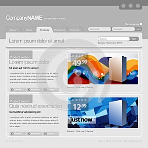 Gray Website Template
