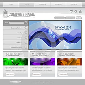Gray Website Template 960 Grid.