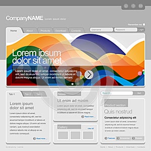 Gray Website Template 960 Grid.