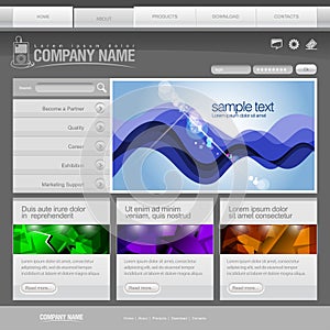 Gray Website Template 960 Grid.