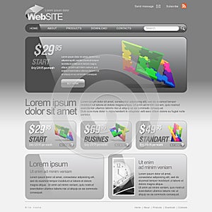 Gray Website Template 960 Grid.
