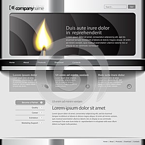 Gray Website Template 960 Grid.