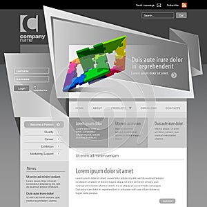 Gray Website Template 960 Grid.