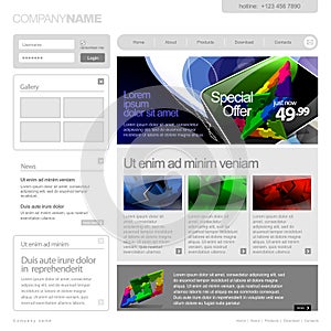 Gray Website Template 960 Grid.