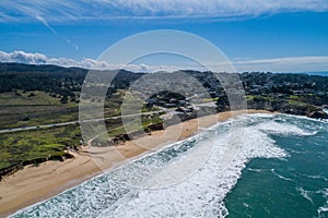 Gray Whale Cove State Beach in California