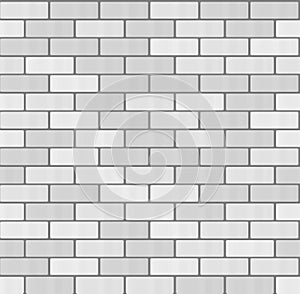 Gray White brick wall seamless pattern background. Modern flat pictogram concept. Trendy Simple vec