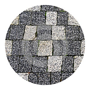 Gray white colored square and rectangle paving stone, tiled stone texture