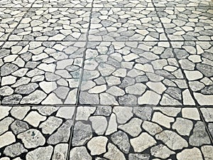 Gray and White Stone Tile Floor