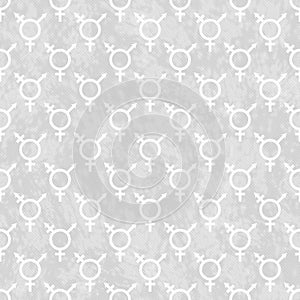 Gray and White Transgender Symbol Tile Pattern Repeat Background