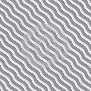 Gray and white wavy lines meshed pattern. photo