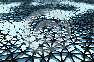 Gray wireframe background