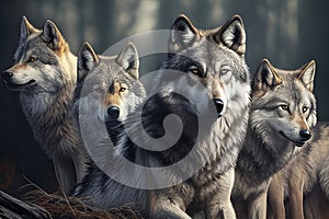 Gray Wolf Pack - Generative AI