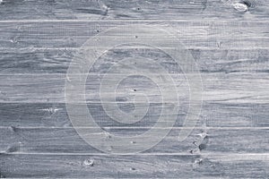 Gray wooden background. Grey wood boards, messy fence, planks. Weathered, vintage surface, pattern. Horizontal stripes on shabby p