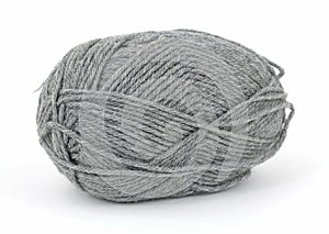 Gray worsted knitting yarn