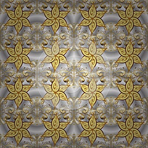 Gray, yellow and brown and golden pattern photo