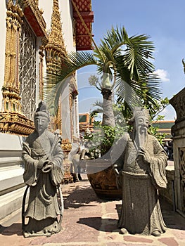 Graybeard statue at Wat Pho, Bangkok Thailand