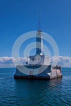 Grays Reef Lighthouse On Lake Michigan