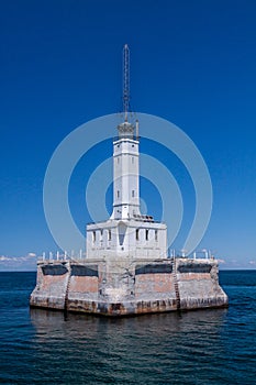 Grays Reef Lighthouse On Lake Michigan