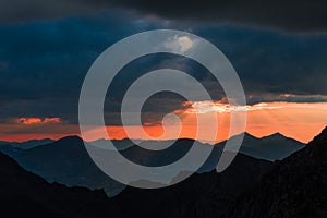 Grays and Torreys Peak at Sunset