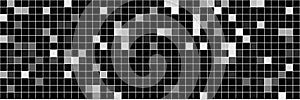 Grayscale abstract square pattern