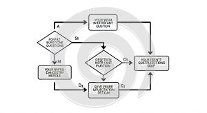 Abstract Flowchart Illustrating a Complex Decision-Making Process