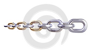 Grayscale Interlocking Metal Chain, Strength and Unity, vector design Generative AI