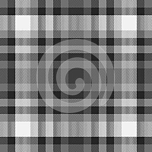 Grayscale plaid pattern. Classic, timeless design evokes tradition and style. Perfect for backgrounds, textiles, or design