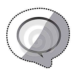 grayscale round chat bubble icon
