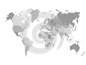 Grayscale World Map Illustration photo