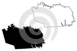 Grayson County, Kentucky U.S. county, United States of America, USA, U.S., US map vector illustration, scribble sketch Grayson