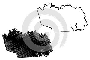 Grayson County, Kentucky U.S. county, United States of America, USA, U.S., US map vector illustration, scribble sketch Grayson