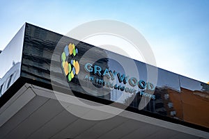 Graywood Developments logo sign.