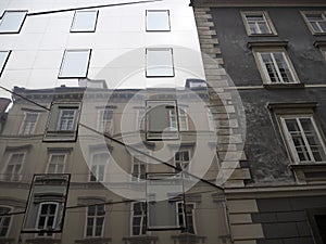 Graz austria buiulding reflection on modern house