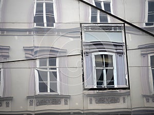 Graz austria buiulding reflection on modern house