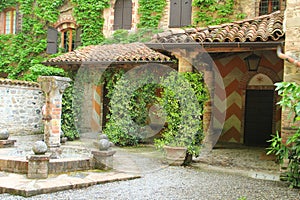 Grazzano Visconti, a medieval village in northern Italy