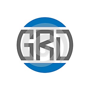 GRD letter logo design on white background. GRD creative initials circle logo concept. GRD letter design