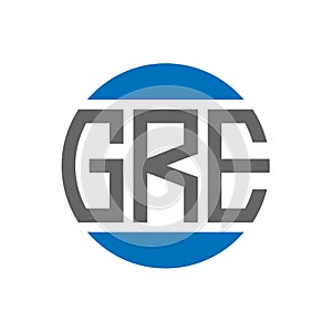 GRE letter logo design on white background. GRE creative initials circle logo concept. GRE letter design