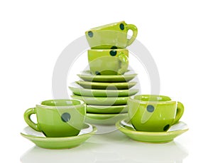 Grean dotted tablewear