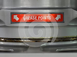 Grease points label