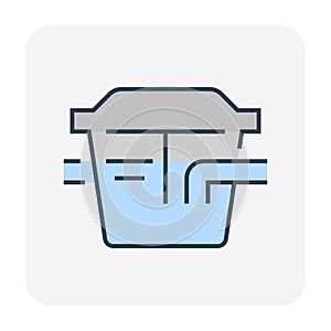 Grease trap vector icon design.