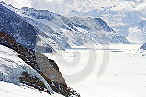 Great Aletsch Glacier Jungfrau Switzerland